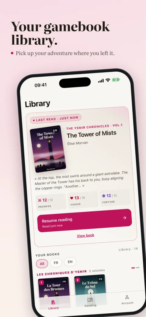 Your gamebook library.